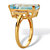 Emerald-Cut Blue and White Topaz Cocktail Ring 14.8 TCW 18k Gold-Plated Sterling Silver-12 at PalmBeach Jewelry