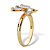 Round Diamond Butterfly Ring .10 TCW 18k Gold-Plated-12 at PalmBeach Jewelry