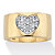 Round Genuine Diamond Heart Ring 1/5 TCW 18K Gold Plated-11 at PalmBeach Jewelry
