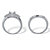 Round Cubic Zirconia 2 Piece Bridal Ring Set 2.01 TCW Platinum Plated-12 at PalmBeach Jewelry