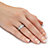 Round Cubic Zirconia 2 Piece Bridal Ring Set 2.01 TCW Platinum Plated-13 at PalmBeach Jewelry