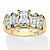 Emerald-Cut Cubic Zirconia Engagement Ring 3.10 TCW 18K Gold Plated .925 Sterling Silver-11 at PalmBeach Jewelry