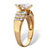 Marquise Cut Cubic Zirconia Engagement Ring 2.85 TCW 14K Gold Plated Sterling Silver-12 at PalmBeach Jewelry