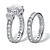 Round Cubic Zirconia 2 Piece Eternity Bridal Ring Set 5.63 TCW Platinum Plated Sterling Silver-12 at PalmBeach Jewelry