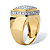 Men's Round Diamond Accent Grid Ring 14K Gold Plated-12 at PalmBeach Jewelry
