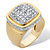 Men's Round Diamond Accent Grid Ring 14K Gold Plated-15 at PalmBeach Jewelry