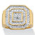Men's Round Diamond Accent Octagon Ring Gold-Plated-11 at PalmBeach Jewelry