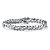 SETA JEWELRY Men's Diamond Accent Curb-Link Bracelet Platinum-Plated 9.5" (9mm)-11 at Seta Jewelry