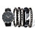 Men's Black Rockawear Sports Watch With 5 Piece Bracelet Set Black Ion-Plated Stainless Steel 10" Adjustable-11 at Direct Charge presents PalmBeach