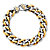 Men's Two-Tone Gold Ion Plated Stainless Steel Curb Link Bracelet 8.5" Length-11 at Direct Charge presents PalmBeach