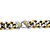 Men's Two Tone Yellow Gold Ion Plated Stainless Steel Curb Link Chain Bracelet 10" length-12 at PalmBeach Jewelry