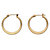 Flat Hoop Earrings Goldtone 3/4" Diameter-11 at PalmBeach Jewelry