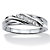 Men's Round Cubic Zirconia Platinum Plated Sterling Silver Wedding Band Ring-11 at PalmBeach Jewelry