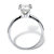 1.88 TCW Round Cubic Zirconia Solitaire Engagement Ring Silvertone-12 at Direct Charge presents PalmBeach