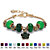 Simulated Bali-Style Beaded Birthstone Charm and Spacer Bracelet Goldtone 8"-10"-105 at PalmBeach Jewelry