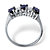 1.80 TCW Oval-Cut Genuine Blue Sapphire and Diamond Accent Ring Platinum Plated Sterling Silver-12 at PalmBeach Jewelry