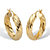 Twisted Hoop Earrings 18k Gold Plated Silver 1 1/4" Diameter-11 at PalmBeach Jewelry