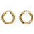 Twisted Hoop Earrings 18k Gold Plated Silver 1 1/4" Diameter-12 at Direct Charge presents PalmBeach