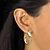 Twisted Hoop Earrings 18k Gold Plated Silver 1 1/4" Diameter-13 at Direct Charge presents PalmBeach
