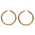 18k Gold Plated Sterling Silver Diamond Cut Hoops 1 1/2" Diameter-12 at Direct Charge presents PalmBeach