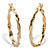 Twisted Hoop Earrings 18k Gold Plated Sterling Silver 1 1/4" Diameter-11 at Direct Charge presents PalmBeach