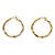 Twisted Hoop Earrings 18k Gold Plated Sterling Silver 1 1/4" Diameter-12 at Direct Charge presents PalmBeach