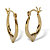 18k Gold Plated Sterling Silver Heart Hoop Earrings 3/4" Diameter-12 at PalmBeach Jewelry