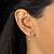 18k Gold Plated Sterling Silver Heart Hoop Earrings 3/4" Diameter-13 at PalmBeach Jewelry