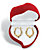 18k Gold Plated Sterling Silver Heart Hoop Earrings 3/4" Diameter-15 at PalmBeach Jewelry