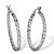Diamond Cut Hoop Earrings Sterling Silver 1 1/4" Diameter-11 at PalmBeach Jewelry