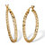 18k Gold Plated Sterling Silver Diamond Cut Hoop Earrings 1 1/4" Diameter-11 at PalmBeach Jewelry