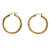 18k Gold Plated Sterling Silver Diamond Cut Hoop Earrings 1 1/4" Diameter-12 at Direct Charge presents PalmBeach