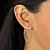 18k Gold Plated Sterling Silver Diamond Cut Hoop Earrings 1 1/4" Diameter-13 at PalmBeach Jewelry