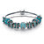 Blue Crystal Bali Style Silvertone Butterfly & Star Bracelet 8" Length-11 at PalmBeach Jewelry