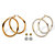4-Pair CZ Stud & Hoop Set 4 TCW Goldtone & Gold Ion Plated Stainless Steel-11 at PalmBeach Jewelry