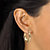 5-Pair CZ Stud & Hoop Set 4 TCW. Goldtone & Gold Ion Plated Stainless Steel-13 at PalmBeach Jewelry