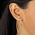 2 Pair Diamond Cut Hoop Earring Set .925 & 18k Gold Plated .925 1 3/4" Diameter-13 at PalmBeach Jewelry
