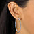 2 Pair Diamond Cut Hoop Earring Set .925 & 18k Gold Plated .925 1 3/4" Diameter-15 at PalmBeach Jewelry