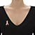 Pink Ribbon Breast Cancer Awareness Pin Silvertone & Enamel-13 at PalmBeach Jewelry