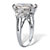 Platinum Plated Sterling Silver Oval Cut Cubic Zirconia Engagement Ring-12 at PalmBeach Jewelry