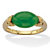 Oval Cut Genuine Green Jade Ring .12 TCW 14k Gold-Plated Sterling Silver-11 at PalmBeach Jewelry