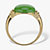Oval Cut Genuine Green Jade Ring .12 TCW 14k Gold-Plated Sterling Silver-12 at PalmBeach Jewelry