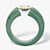 Genuine Green Jade & Round White Topaz Ring 1.55 TCW 10K Gold-12 at PalmBeach Jewelry