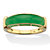 Genuine Green Jade Bridge Style Ring 14k Gold-Plated Sterling Silver-11 at PalmBeach Jewelry