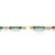 Genuine Green & Oval Cut White Topaz Multi Stone Link Bracelet 4.40 TCW 14k Gold-Plated Silver  7.75" Length-12 at PalmBeach Jewelry