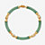 Genuine Green & Oval Cut White Topaz Multi Stone Link Bracelet 4.40 TCW 14k Gold-Plated Silver  7.75" Length-16 at PalmBeach Jewelry