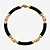 Genuine Black Jade & Oval Cut White Topaz Multi-Stone Link Bracelet  4.40 TCW 14k Gold-Plated Silver  7.75" Length-16 at PalmBeach Jewelry