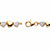  Round Diamond Two-Tone Heart-Link Bracelet 1/10 TCW 18k Gold-Plated 8" with FREE Gift Box-12 at PalmBeach Jewelry