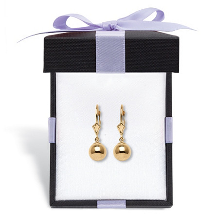 Ball Drop Earrings in 14k Gold With FREE Gift Box at PalmBeach Jewelry