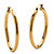 14k Yellow Gold Hoop Earrings Nano Diamond Resin Filled (1 3/8") With FREE Gift Box-12 at PalmBeach Jewelry